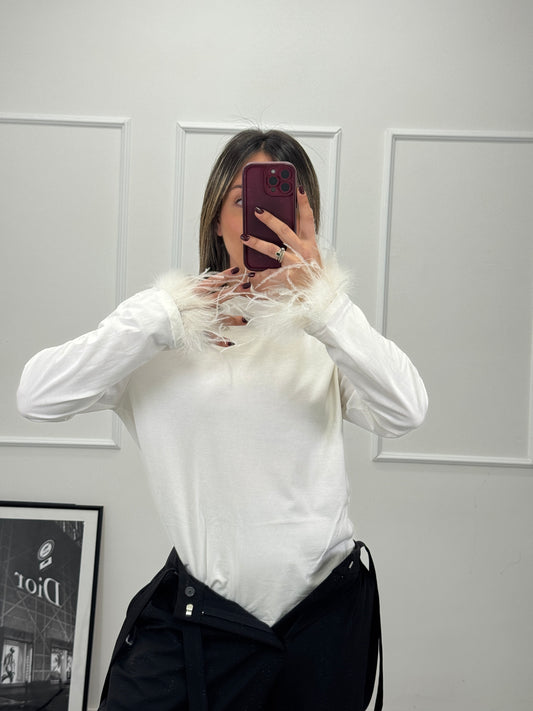 Maglia donna con piume — Lumina