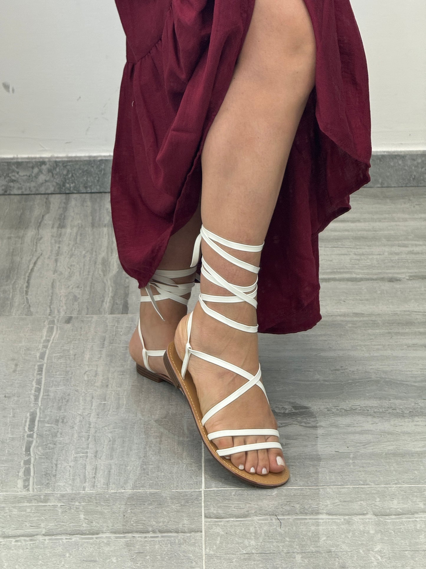 Sandalo schiava bianco