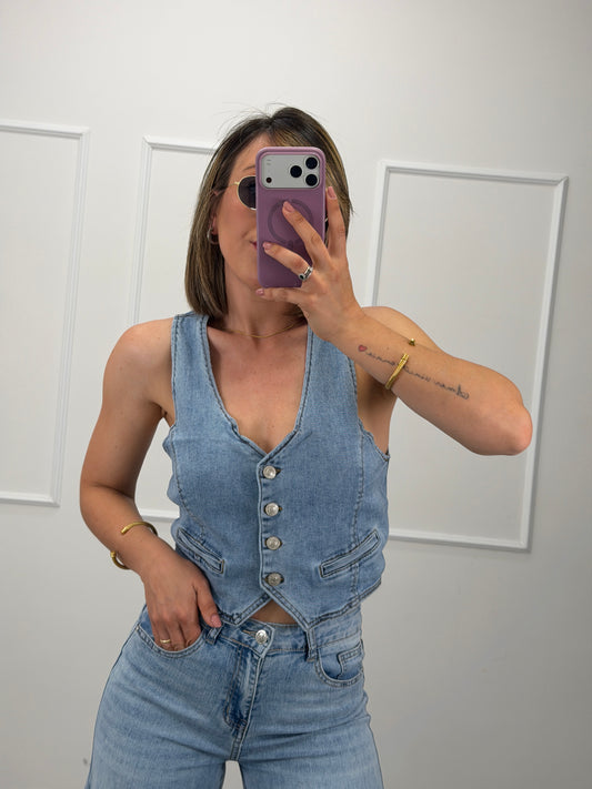 Gilet donna in denim