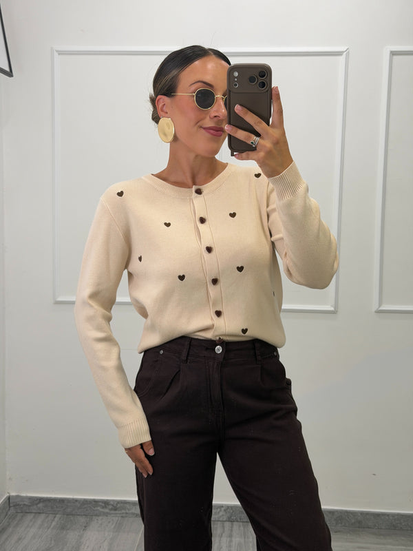 Cardigan cuoricini