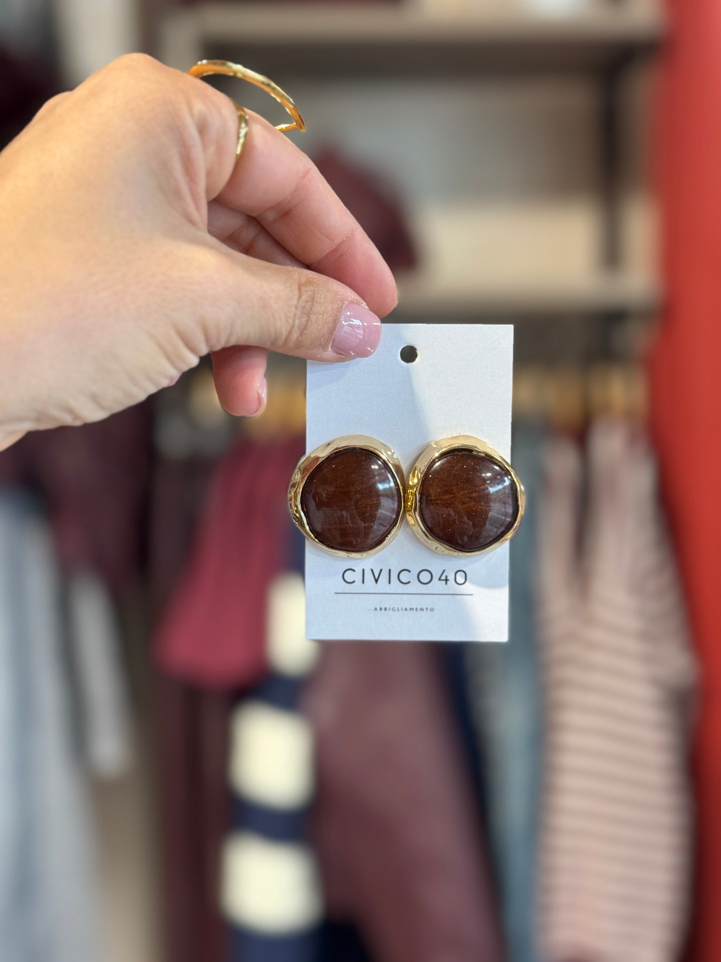 Orecchini marrone