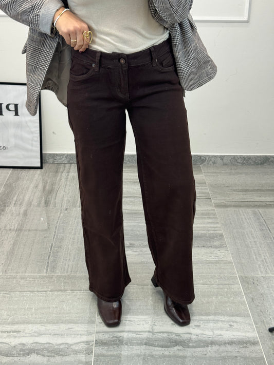 Jeans donna in denim — Choco