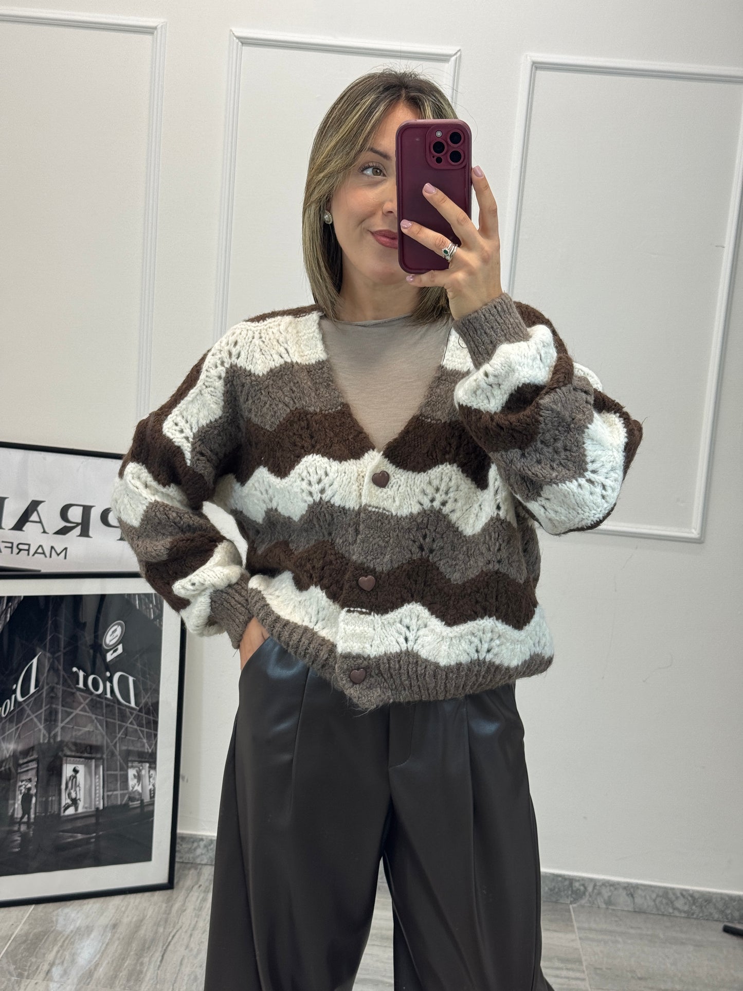 Cardigan TALISA marrone