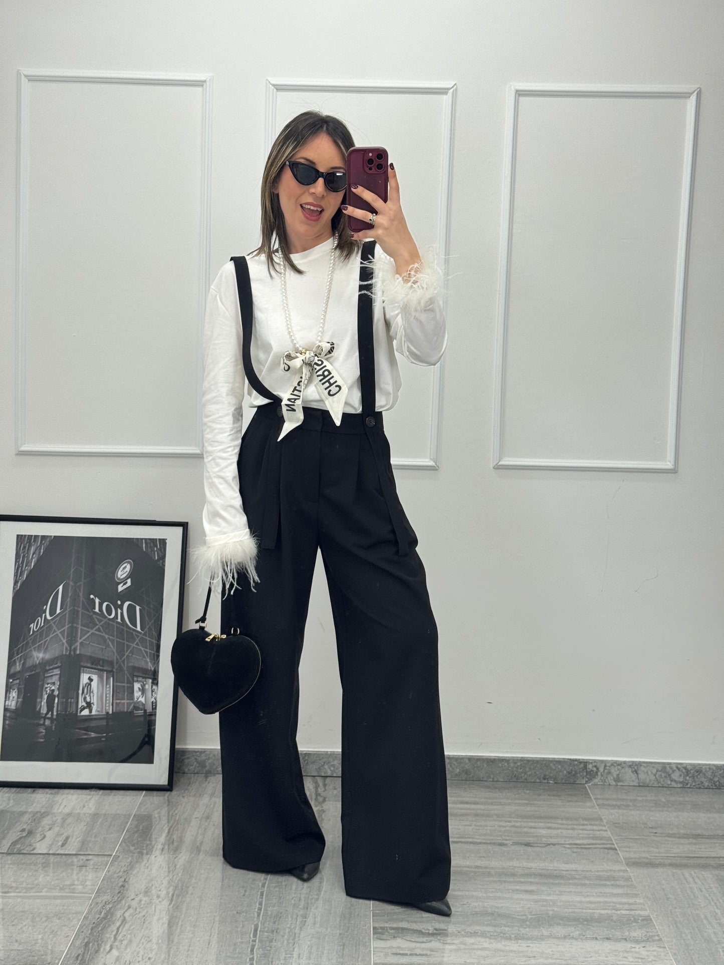 Pantalone bretelle lumina