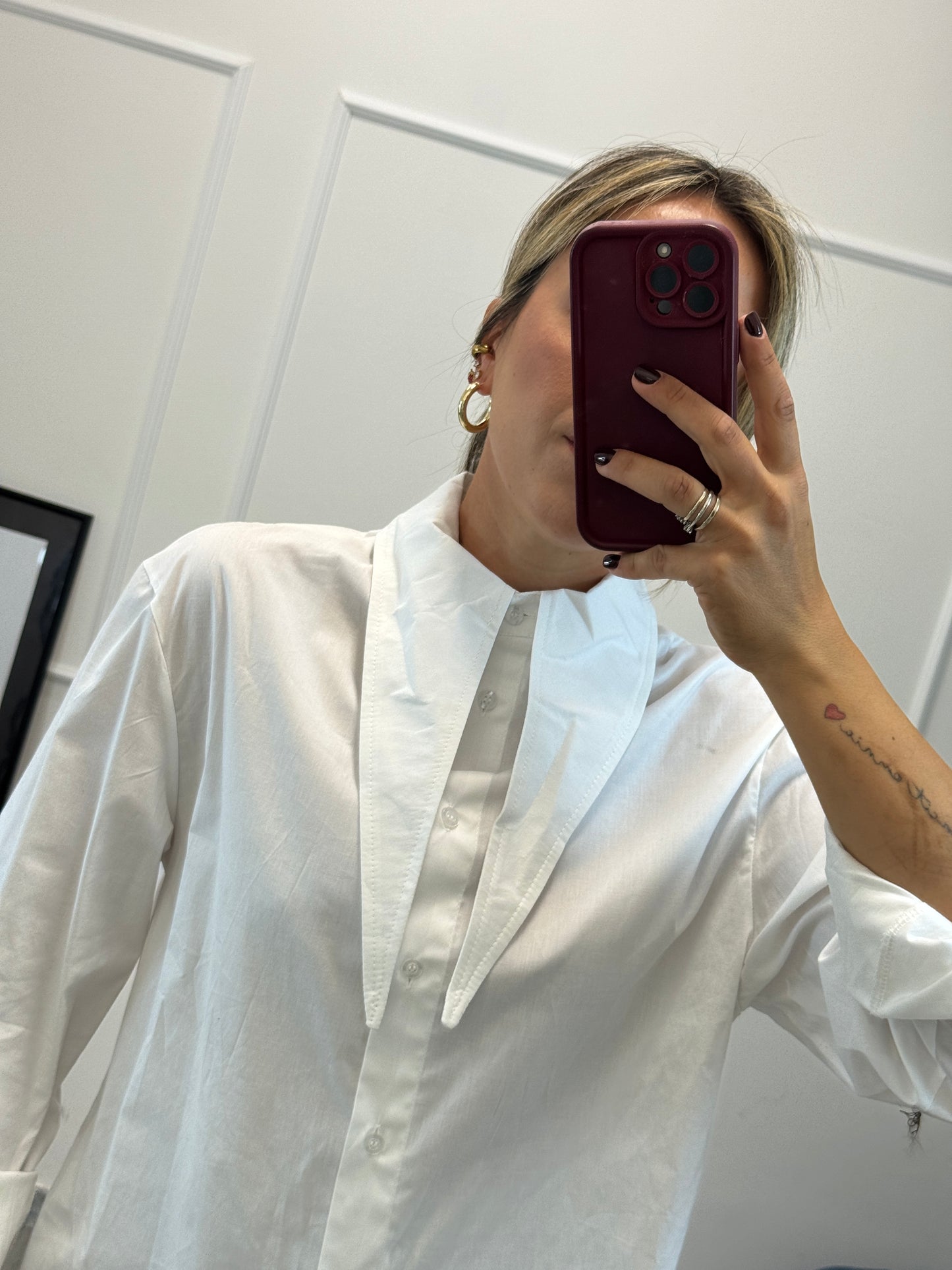 Camicia maxi collo Lumina