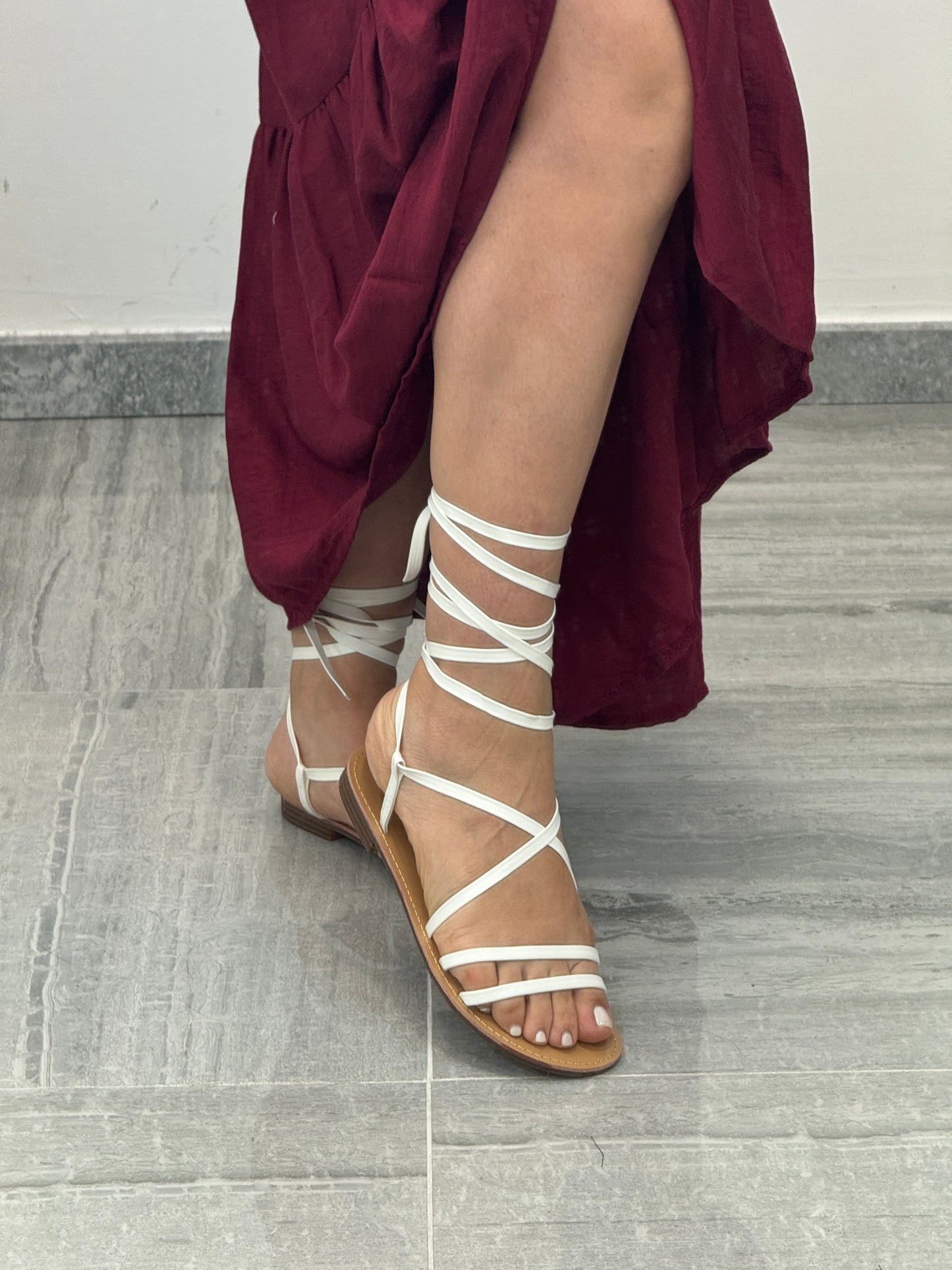 Sandalo schiava bianco
