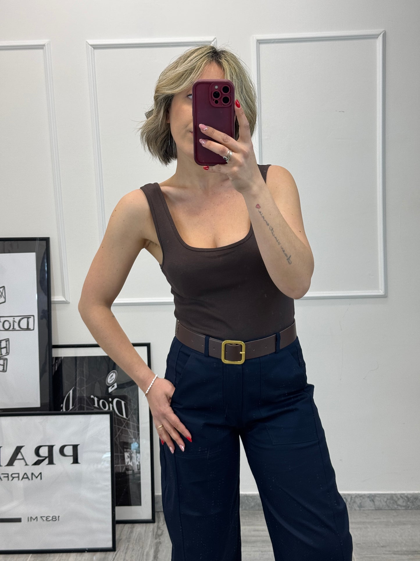 Canotta scollo quadrato