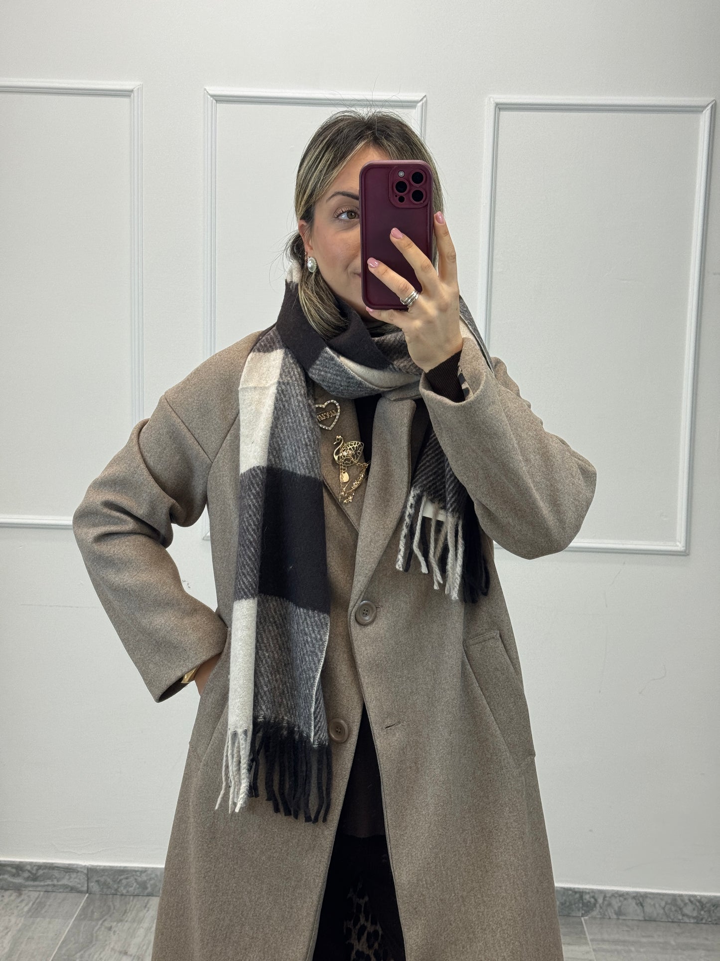 Sciarpa burro/coffee