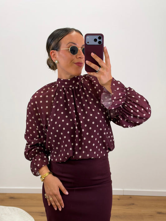 Camicia Pois Prugna