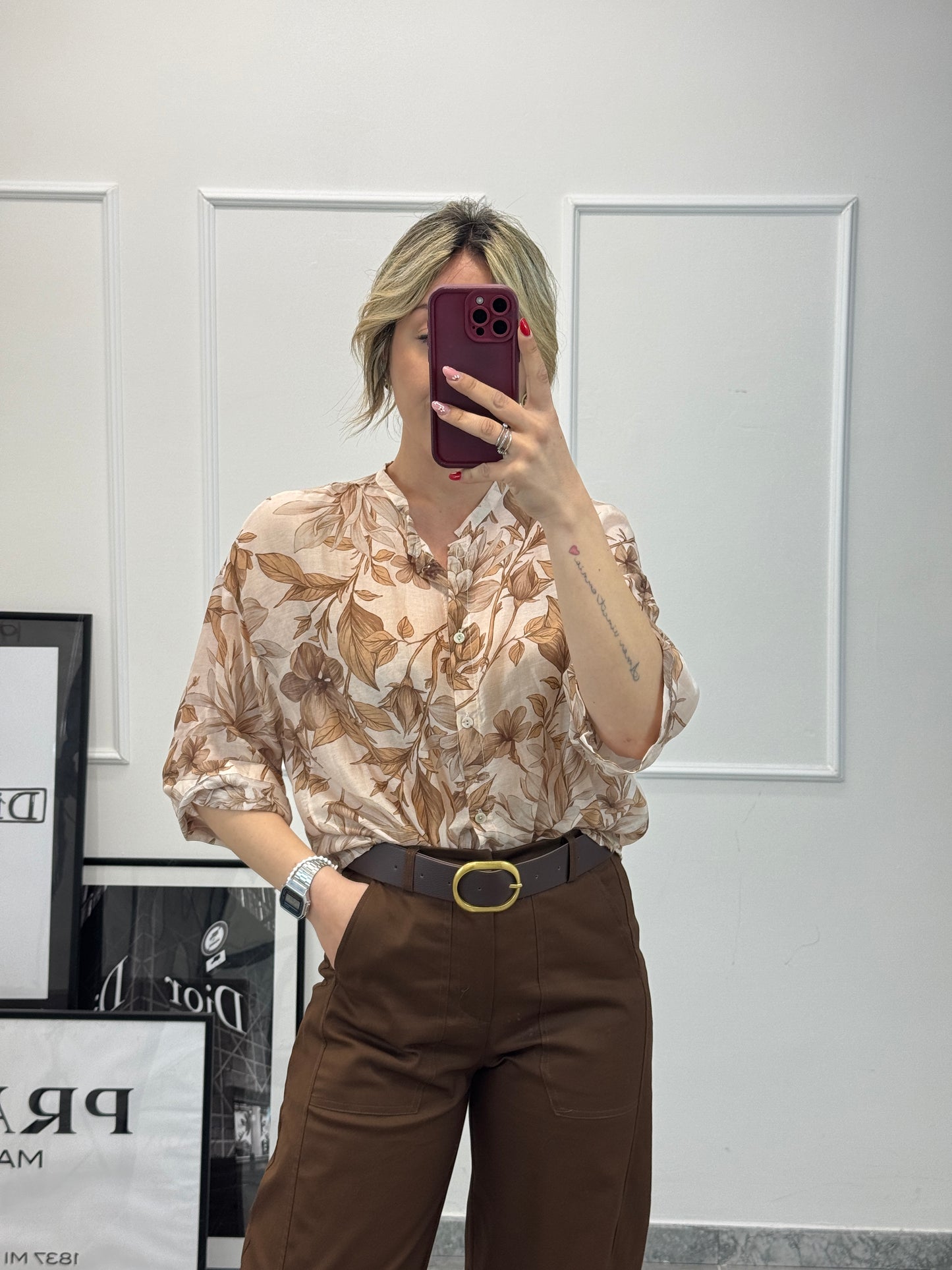 Camicia misto seta