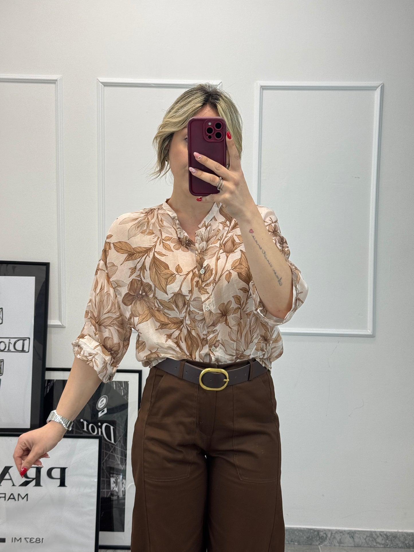 Camicia misto seta