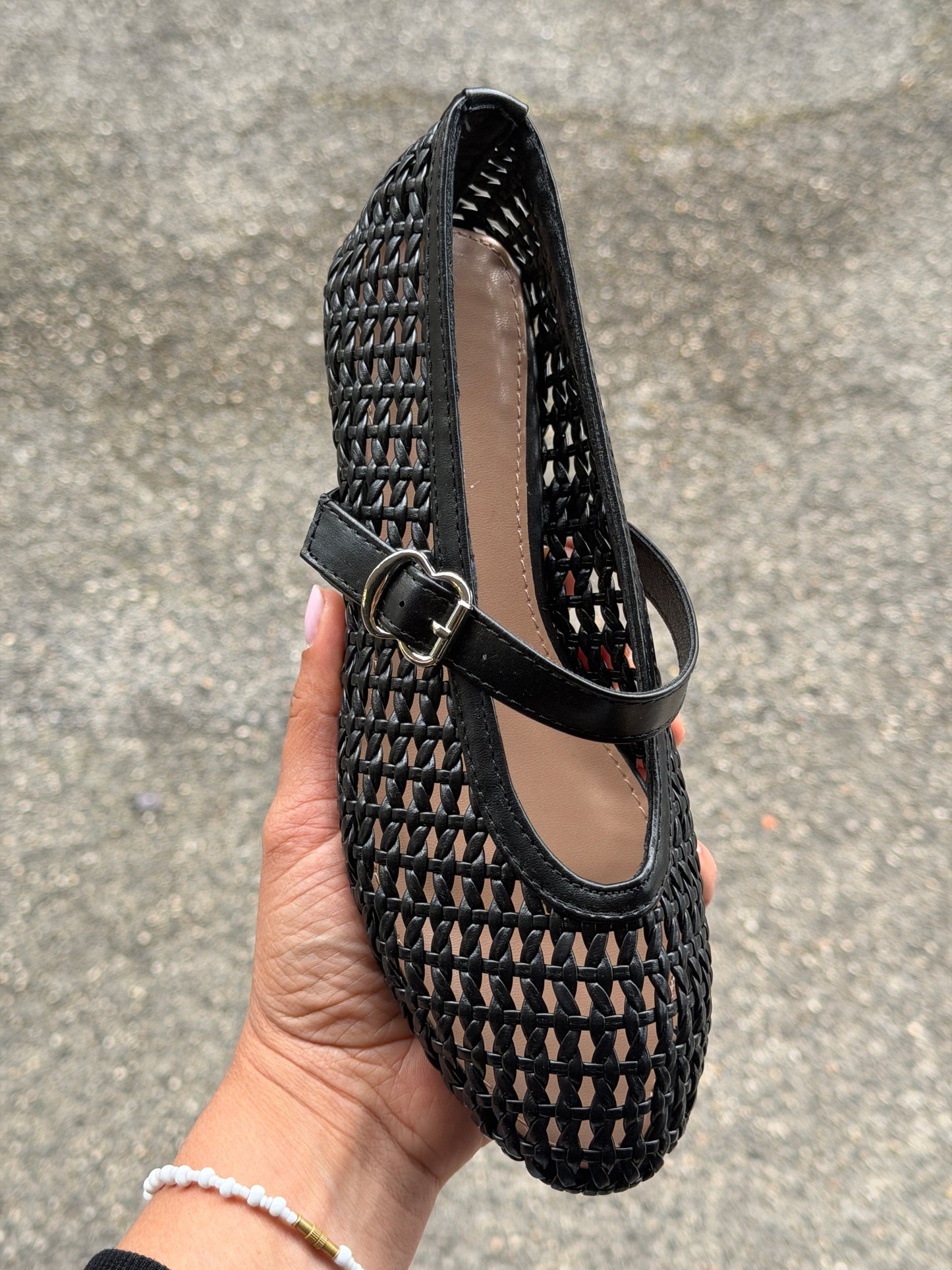 Ballerina intrecciata nera