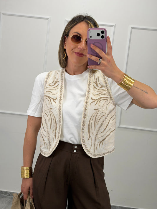 Gilet ricamo