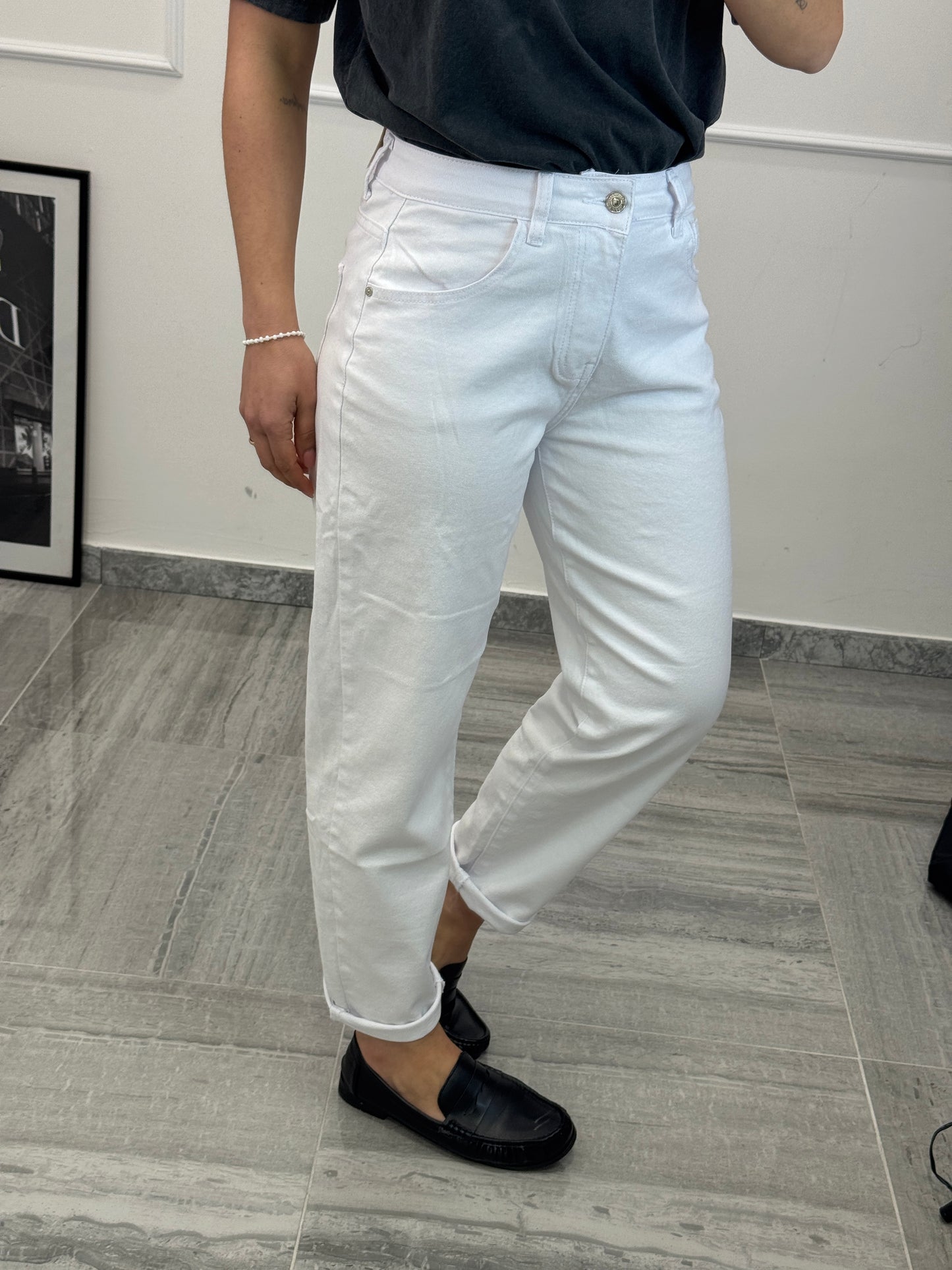 Denim bianco T886