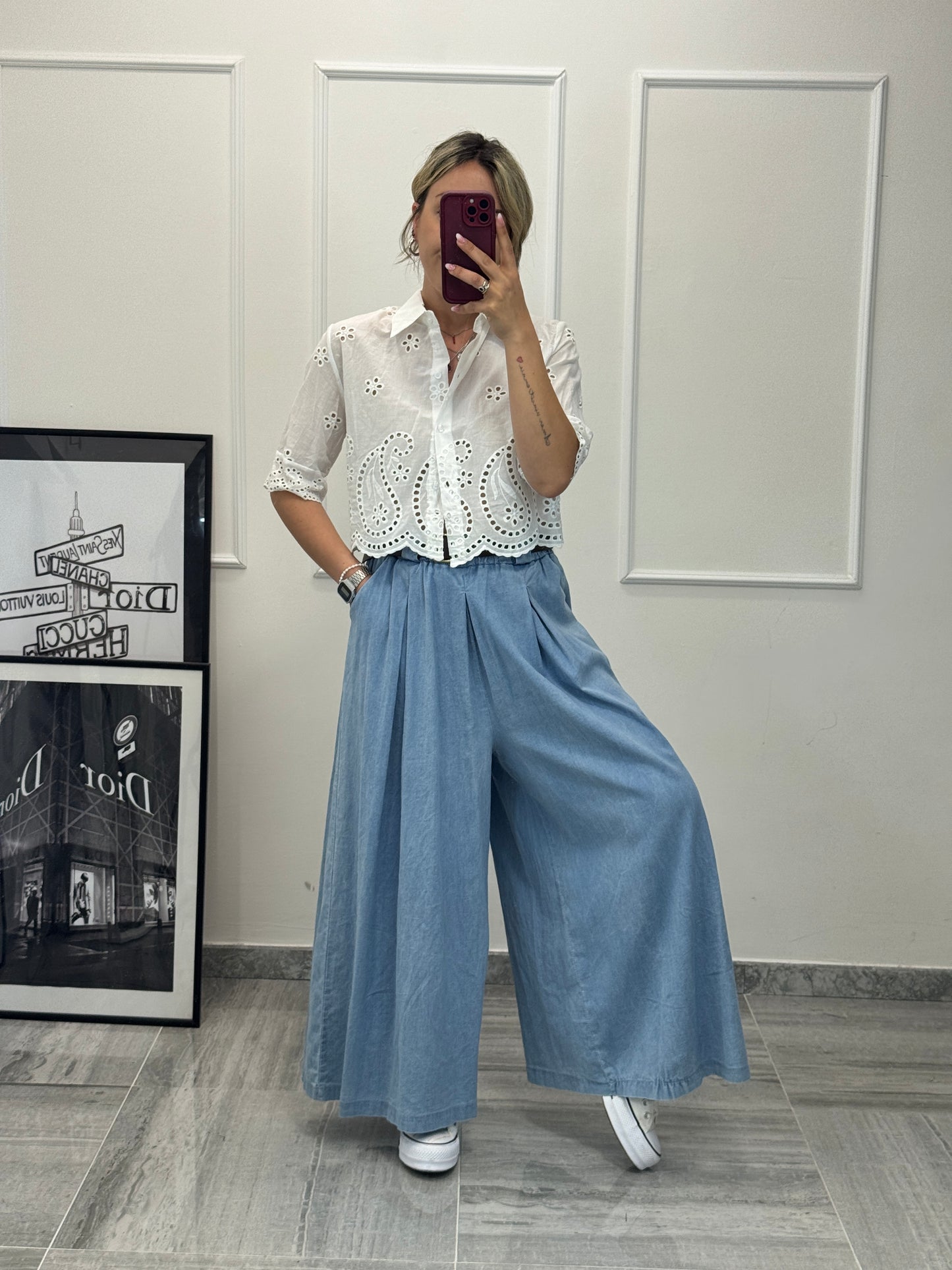 Jeans cotone maxi