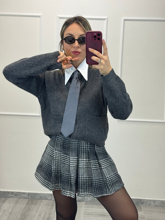 Mini gonna pied de poule