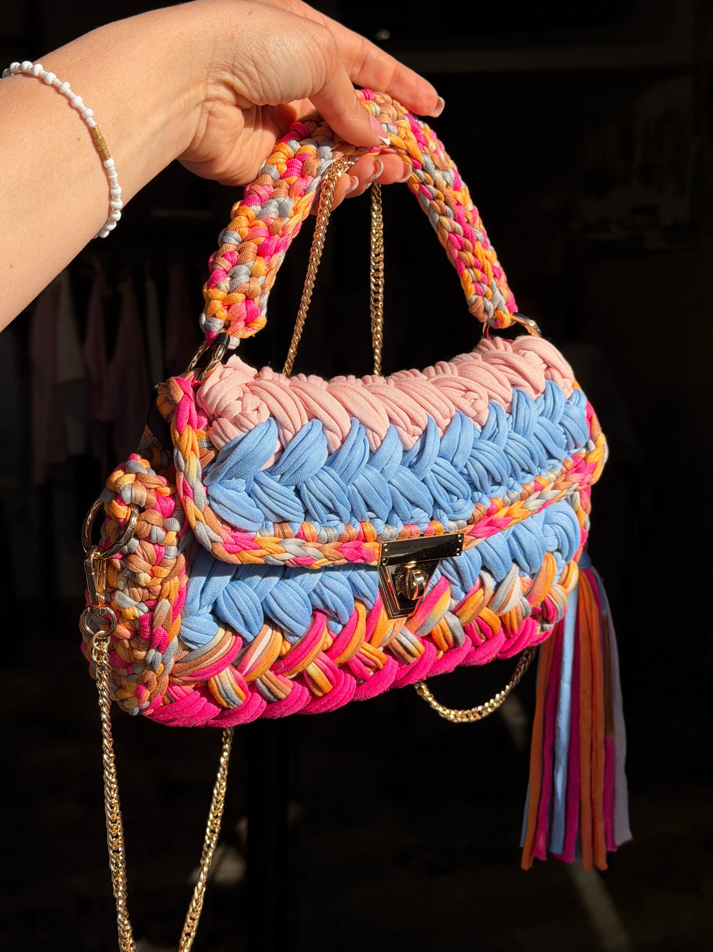 Bag crochet multicolore