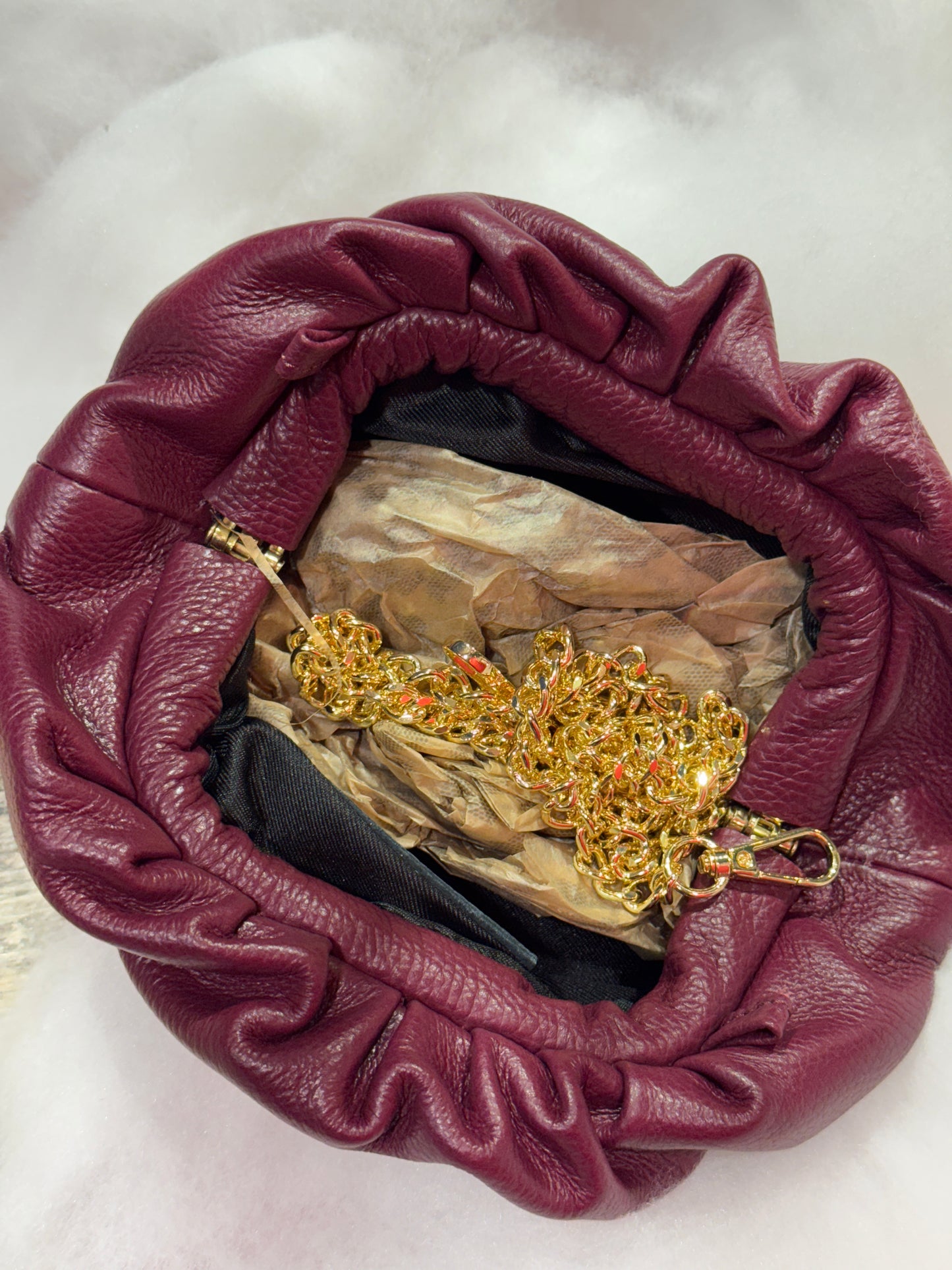 Mini clutch vera pelle