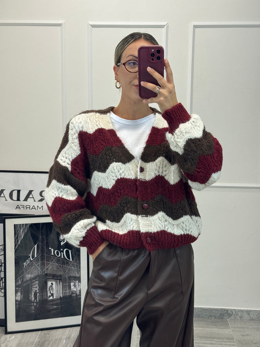 Cardigan TALISA bordeaux