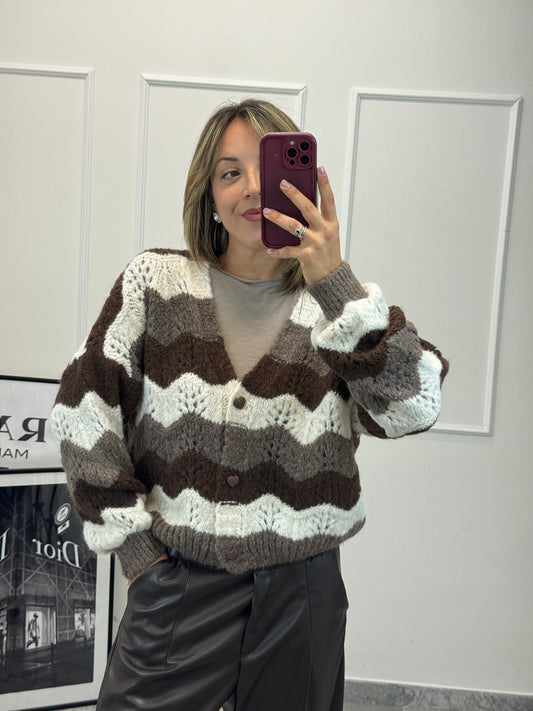 Cardigan TALISA marrone