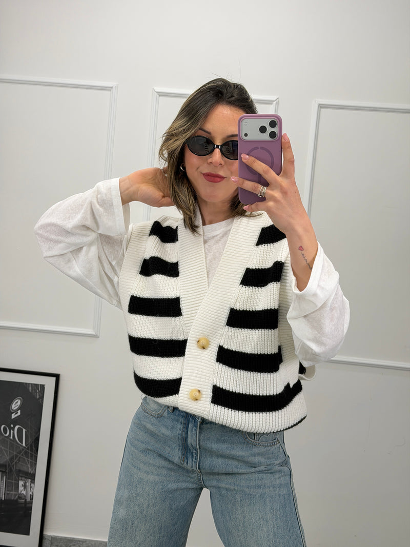 Gilet lumina righe