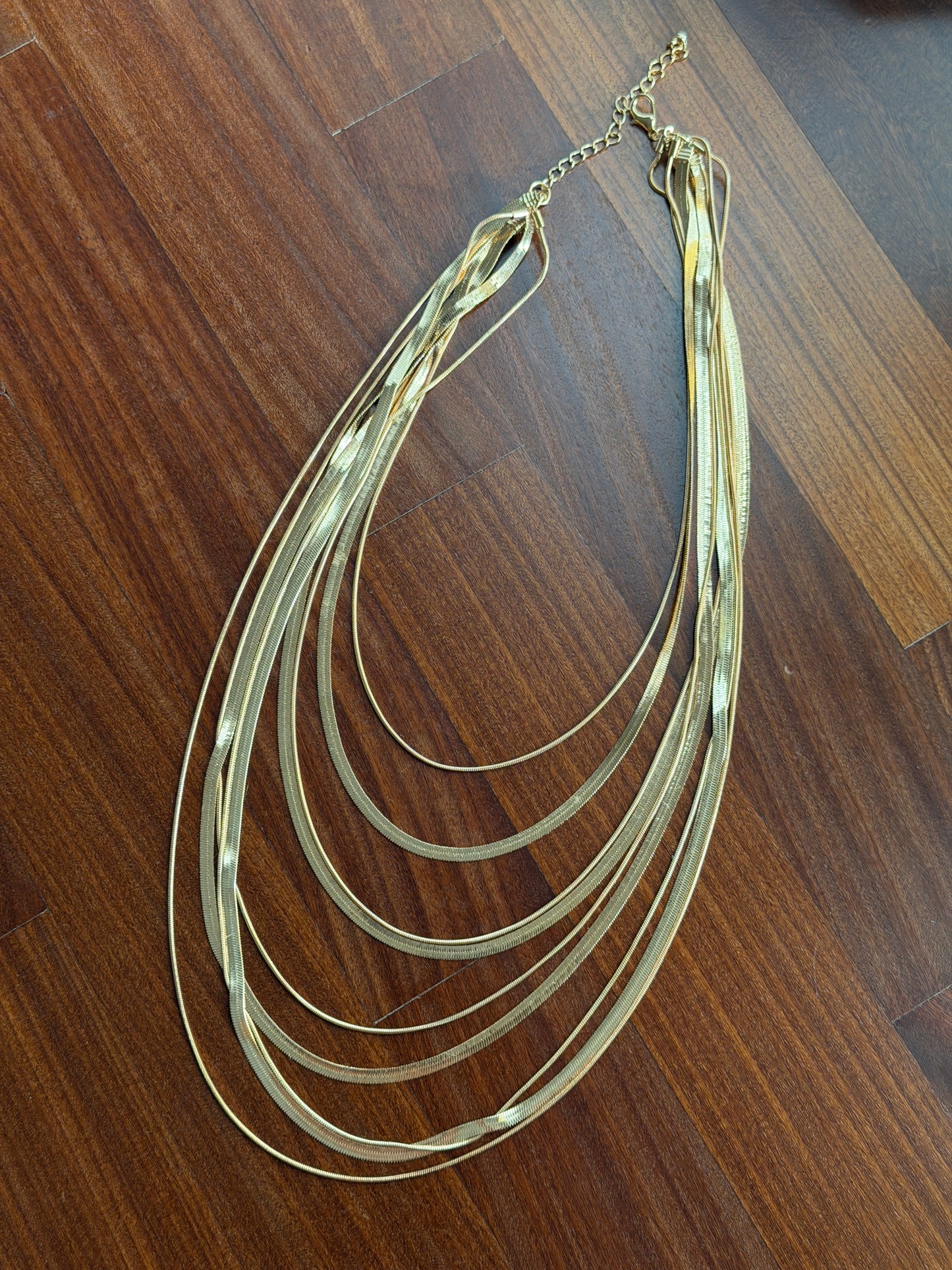 Collana multi filo gold