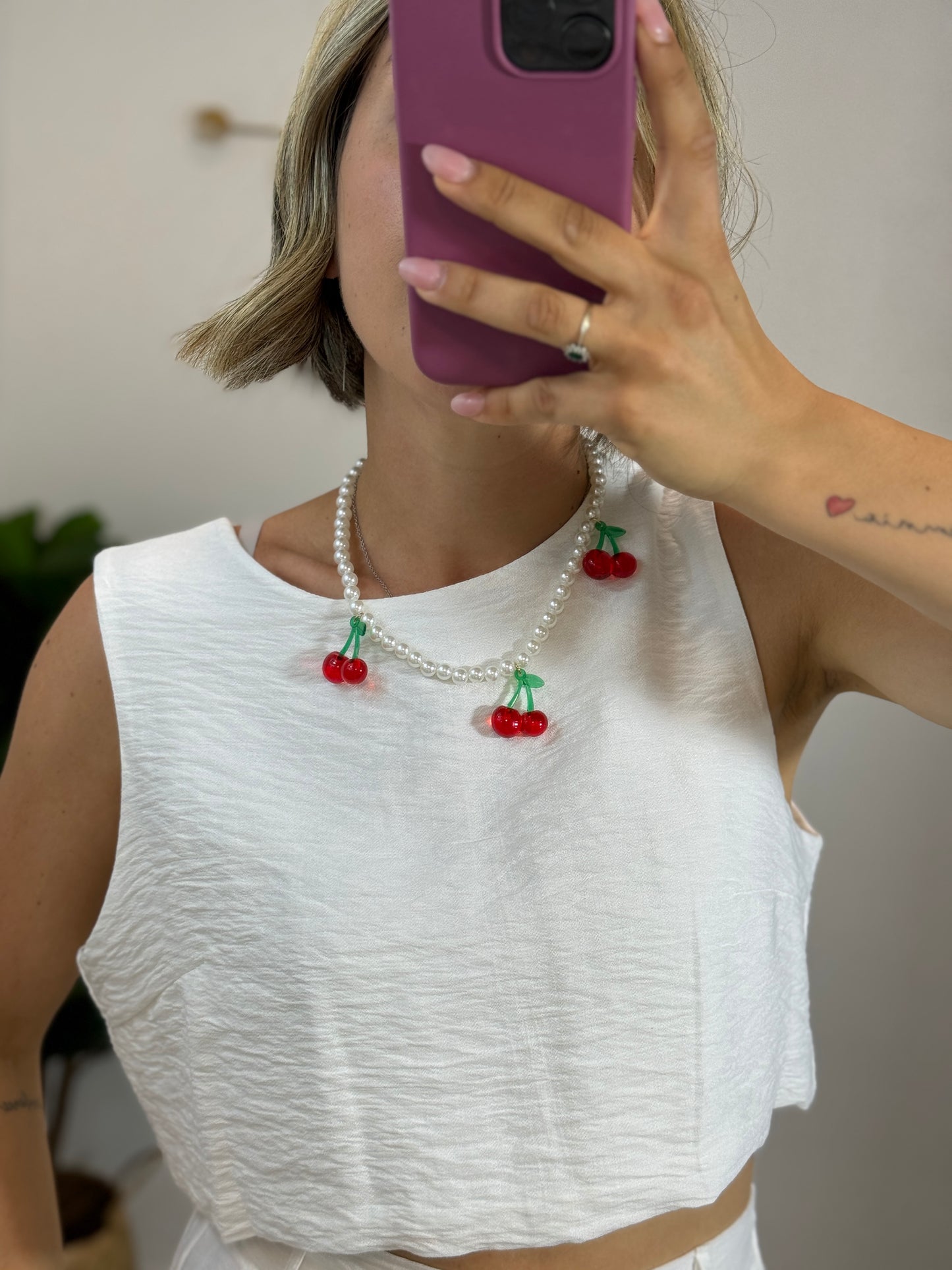 Collana perle cherry