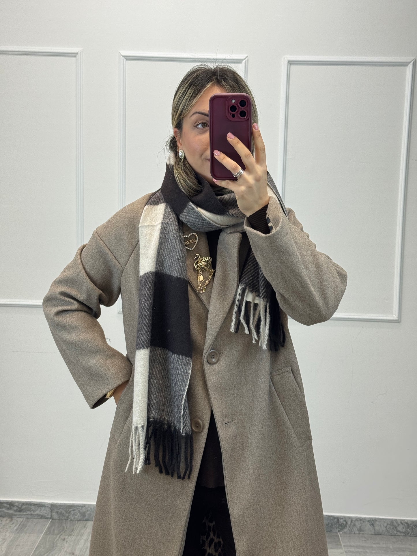 Sciarpa burro/coffee