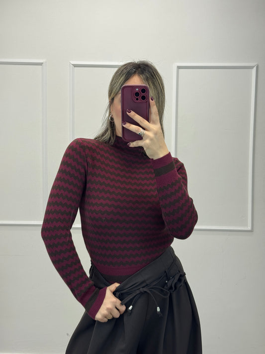 PULL Irene bordeaux marrone