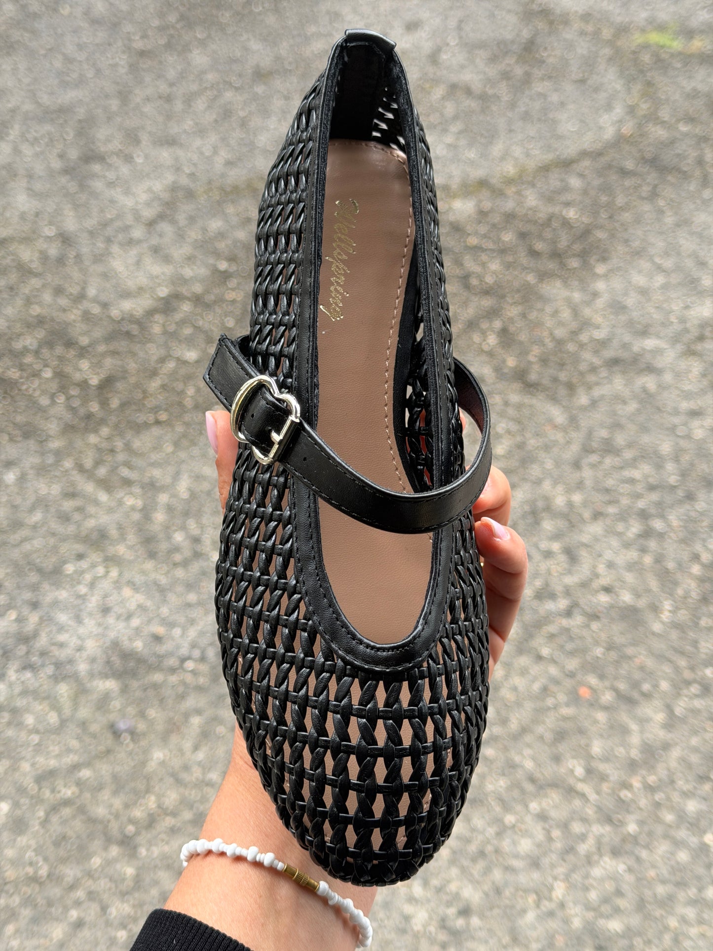 Ballerina intrecciata nera