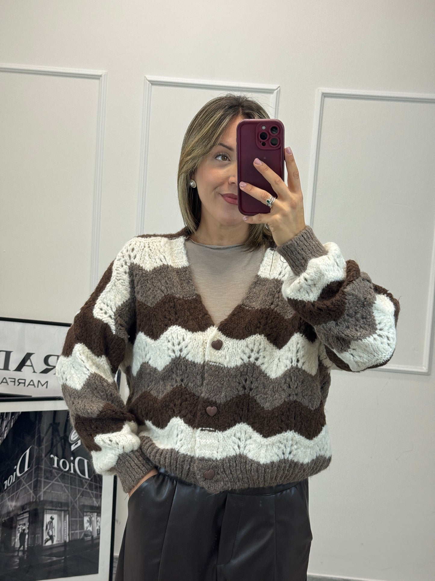 Cardigan TALISA marrone