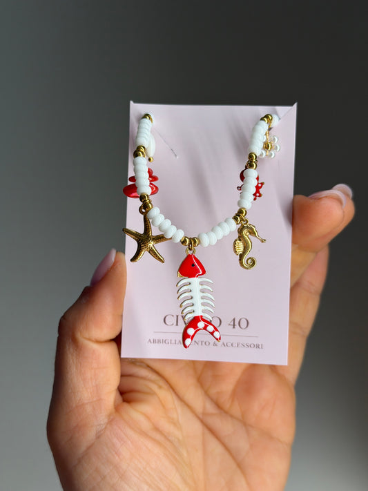 Collana perline mare