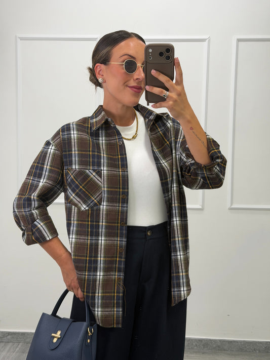 Camicia check blu