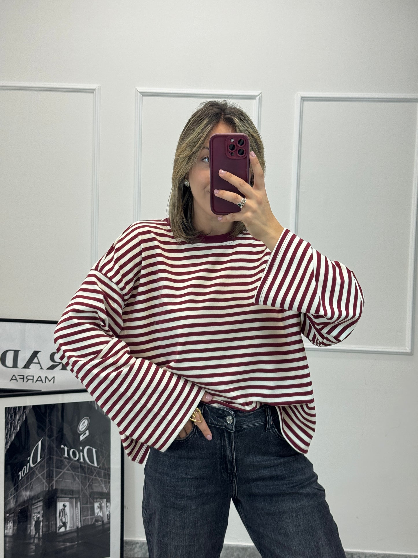 Maglia Candy bordeaux