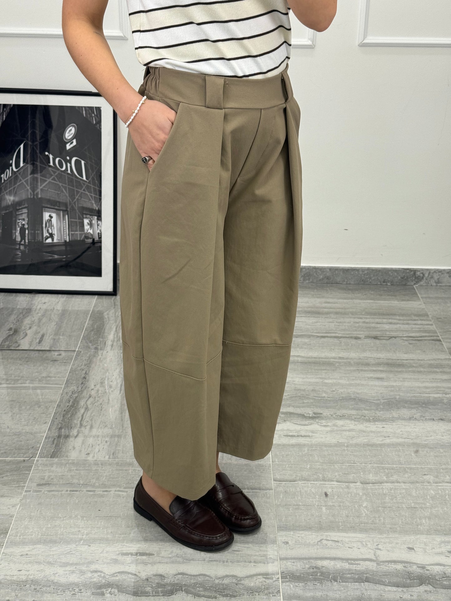 Pantalone ovetto taupe