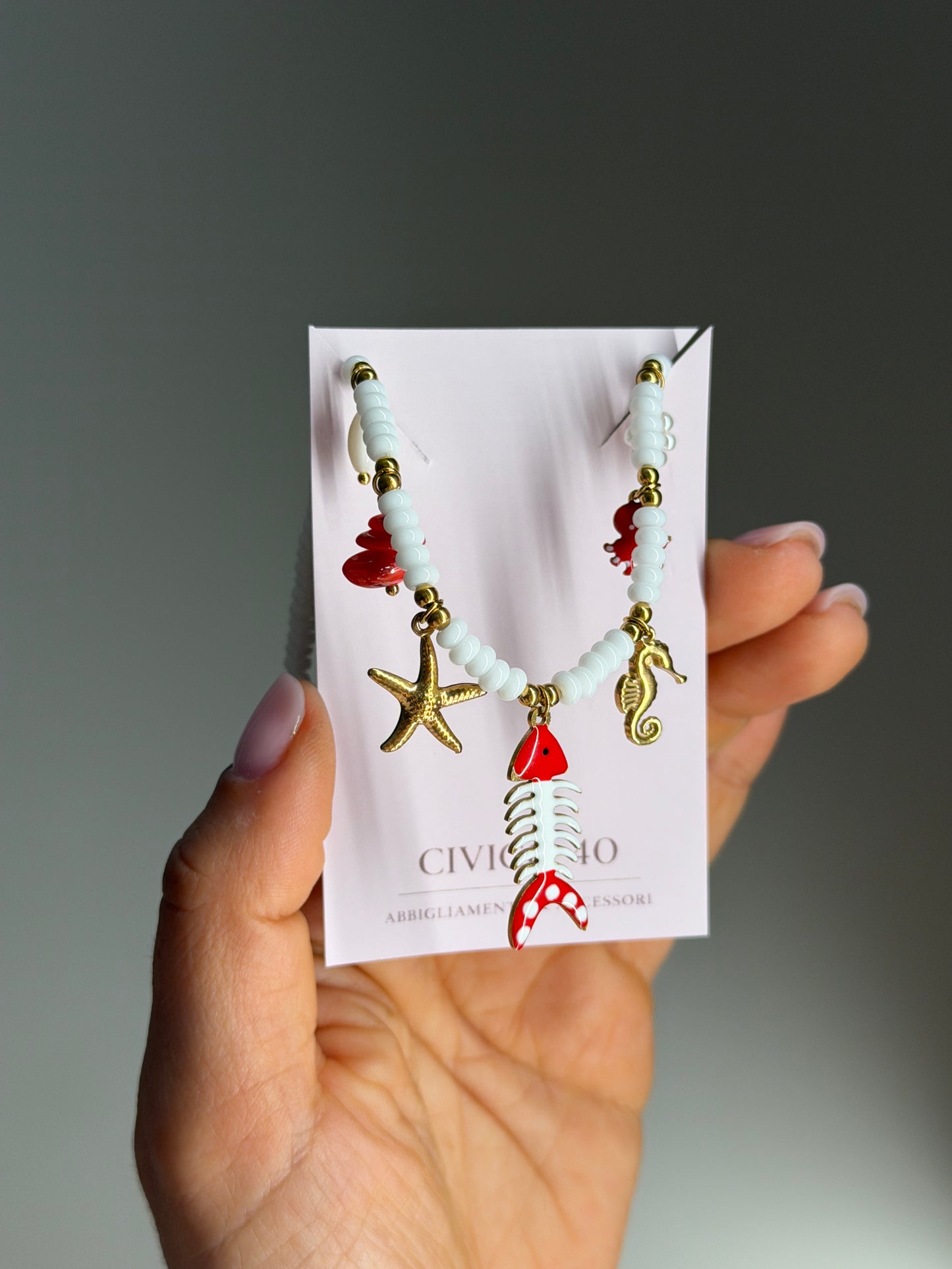 Collana perline mare