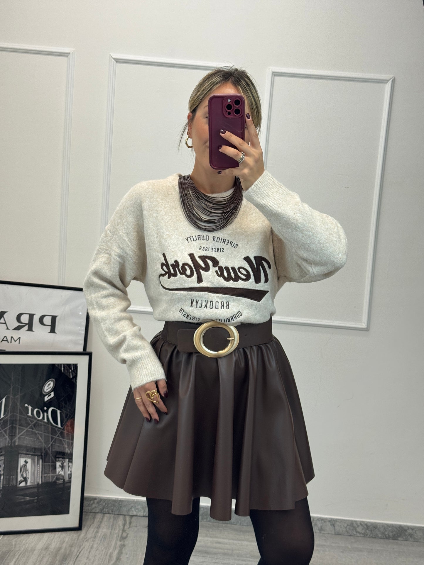 Mini ecopelle choco