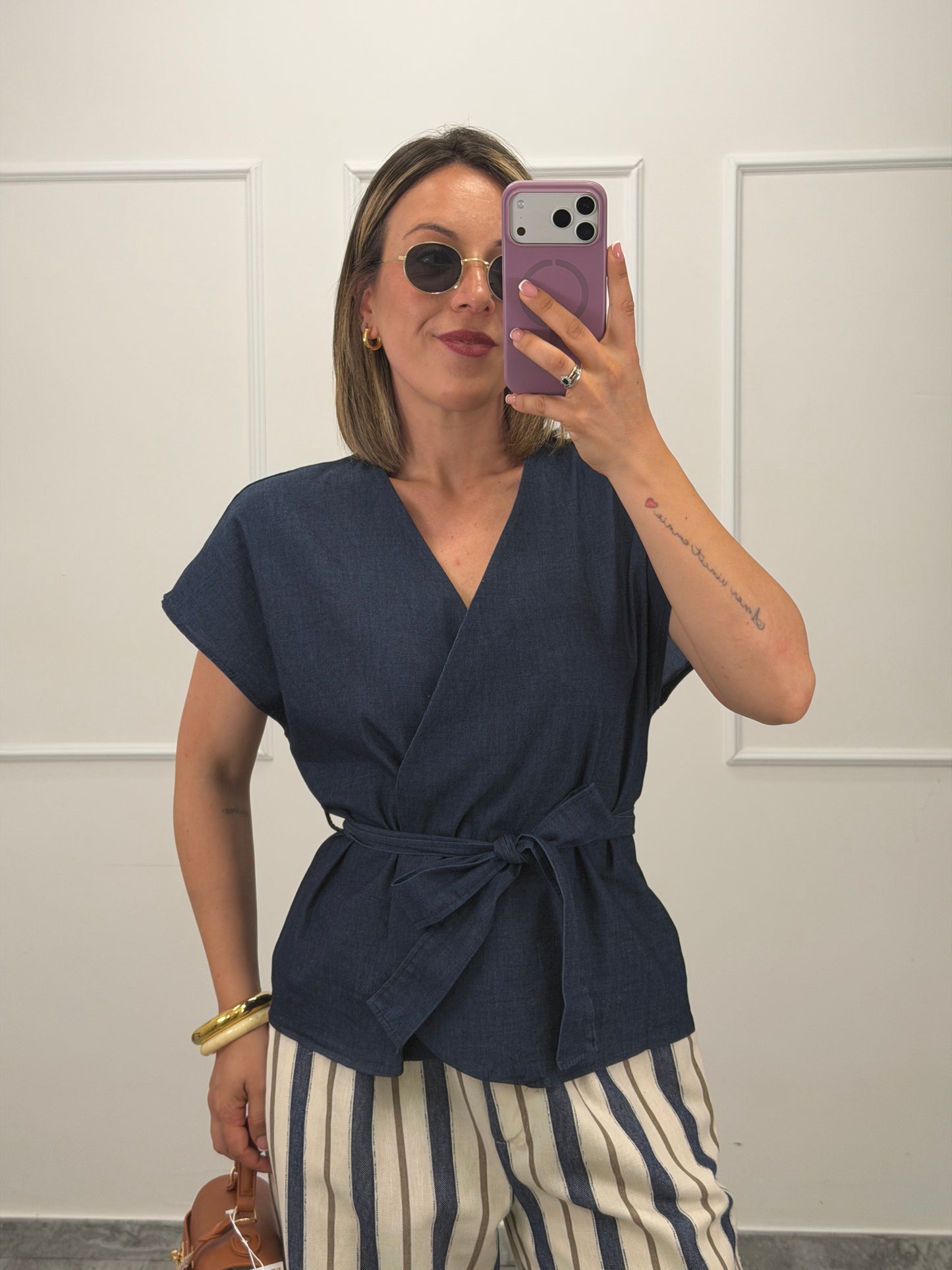 Camicia effetto Denim