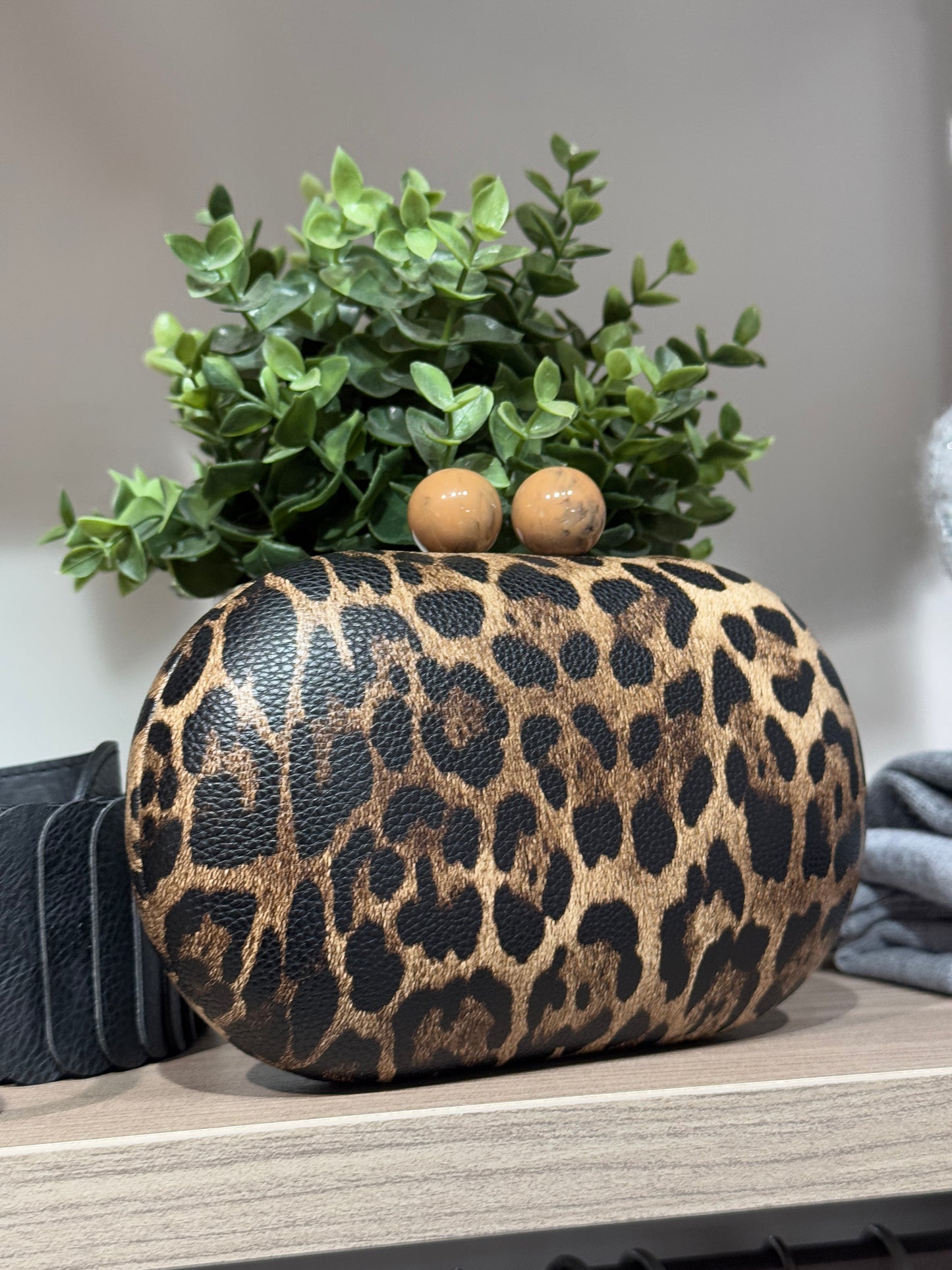 Clutch animalier scuro