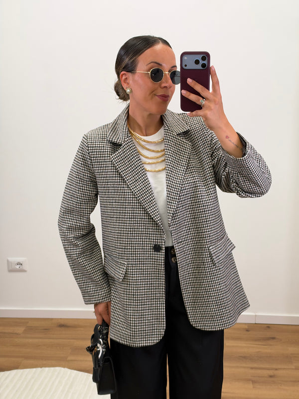 Blazer Pied de Poule