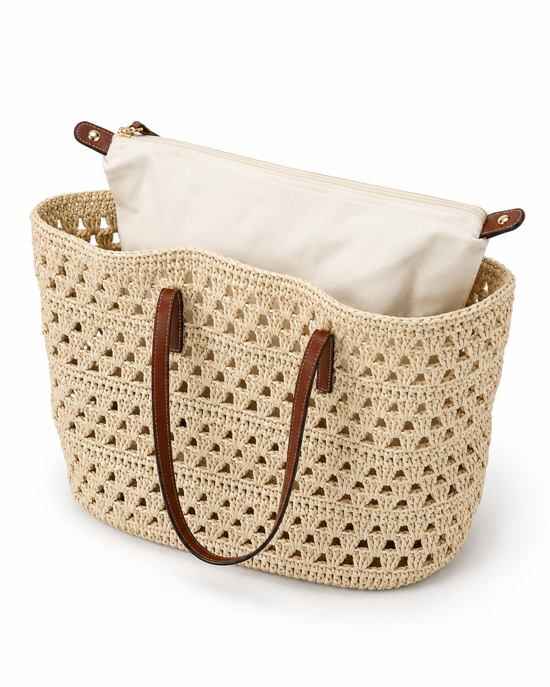 Borsa Paglia Manico Morbido