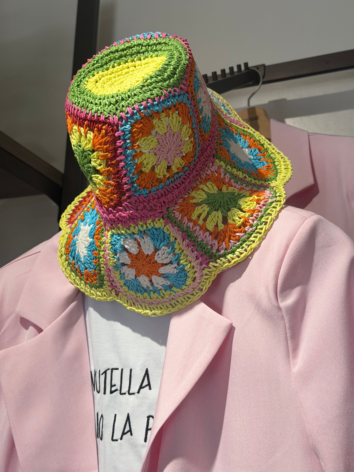 Cappello crochet multicolore