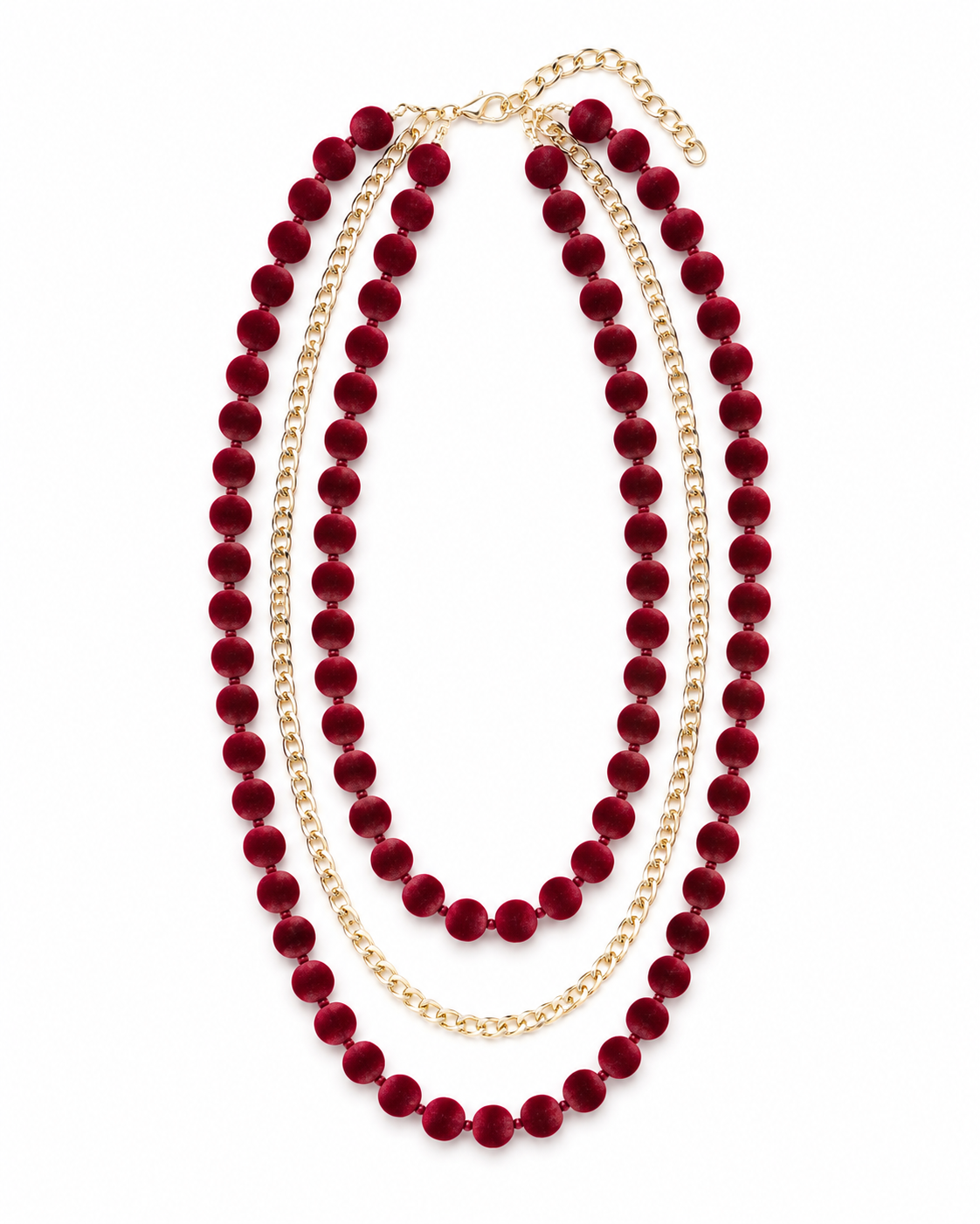 Collana multi filo palline