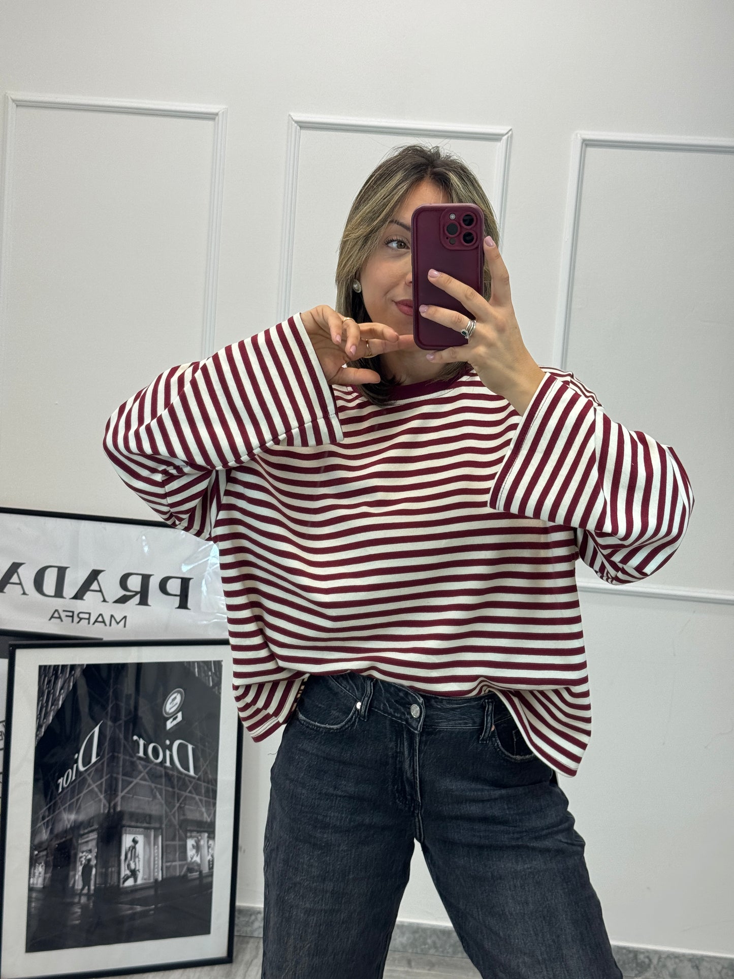 Maglia Candy bordeaux