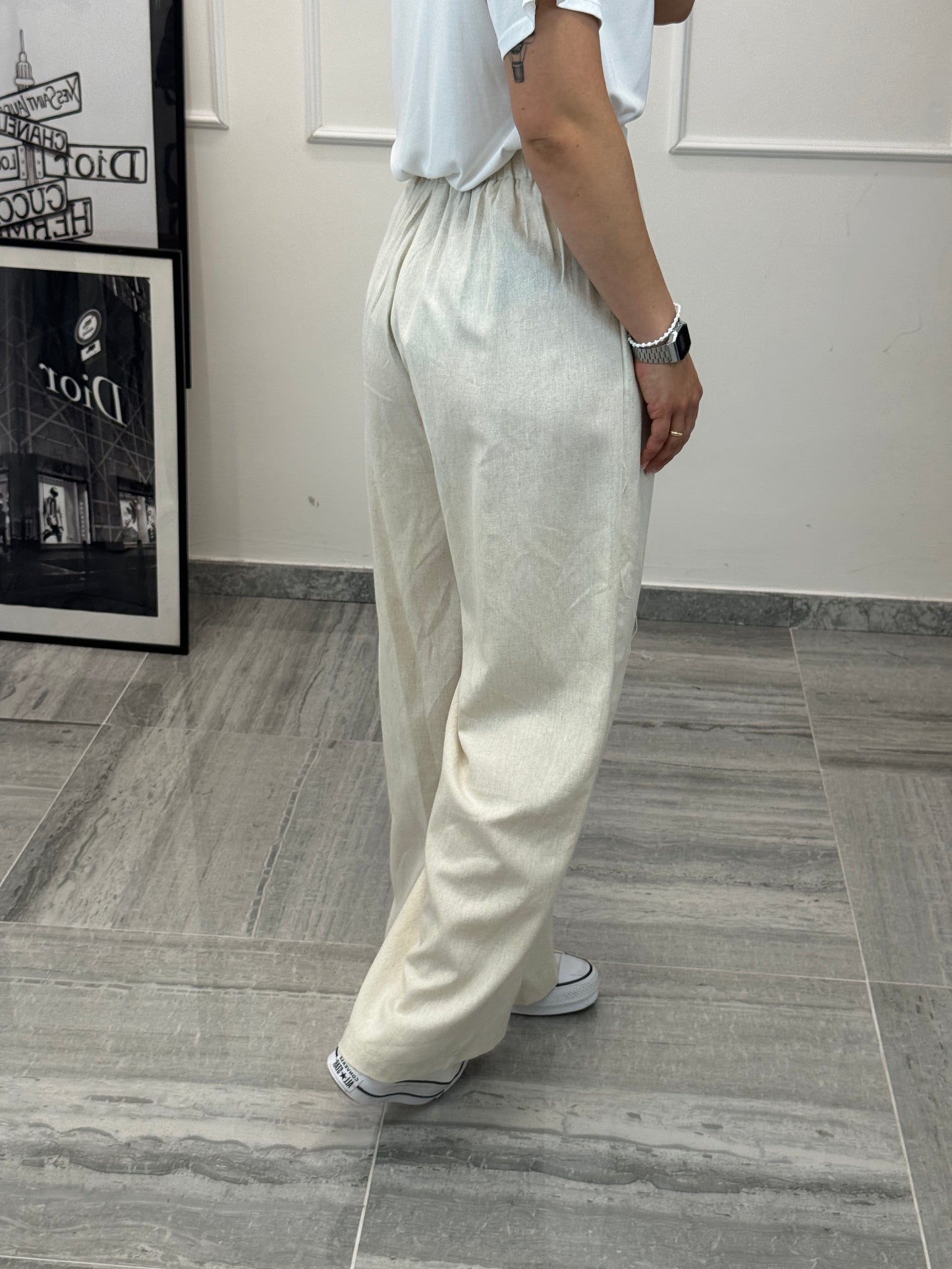 Pantalone misto lino