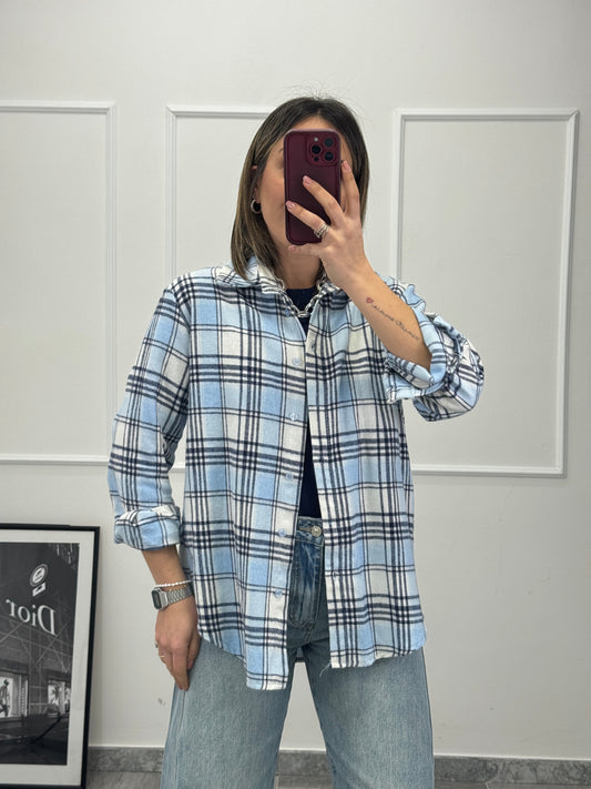 Camicia check blu