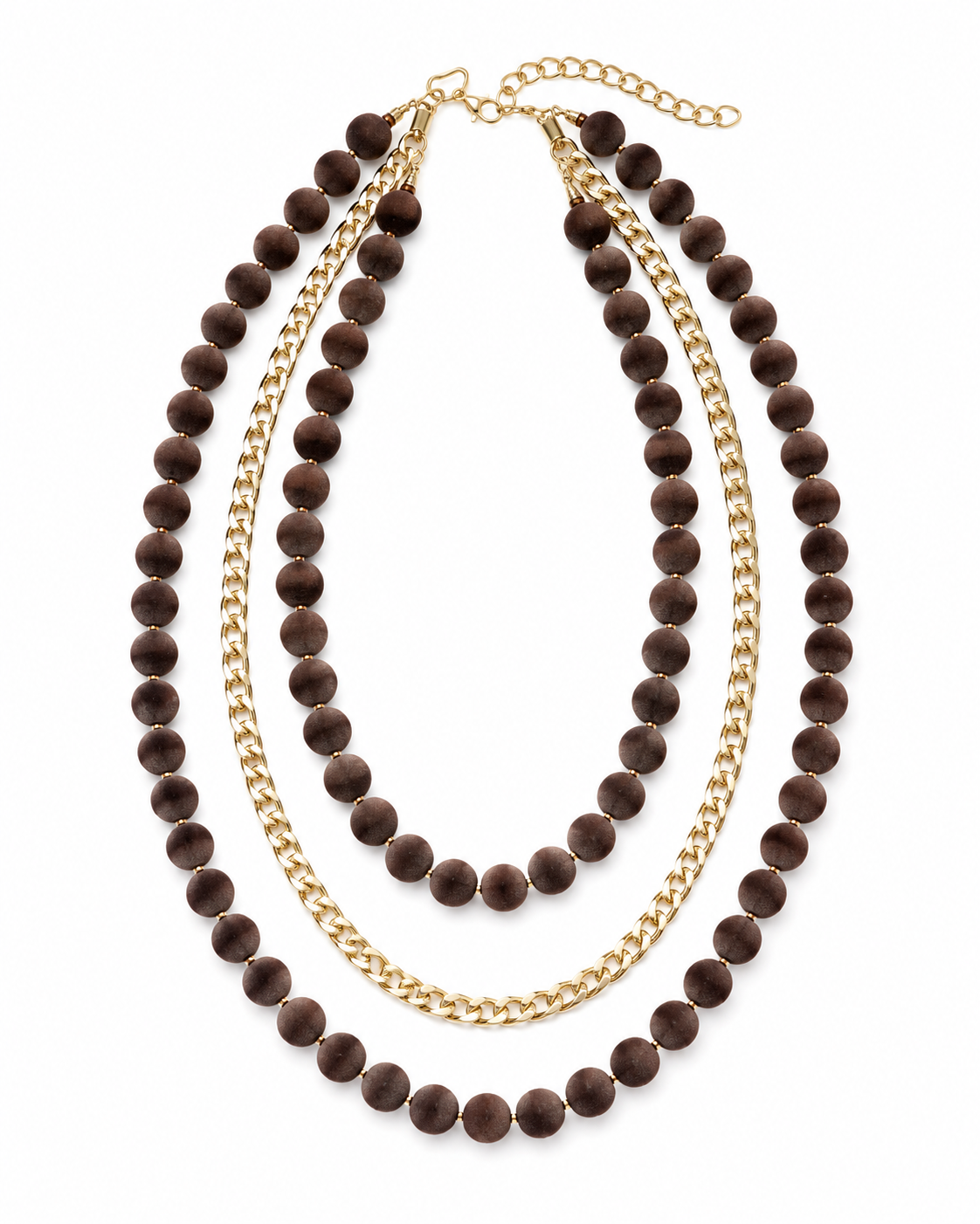 Collana multi filo palline