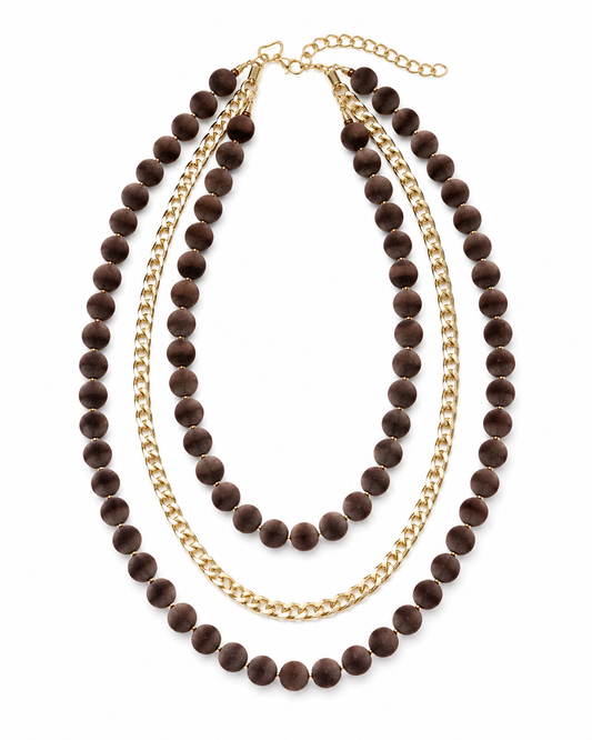 Collana multi filo palline