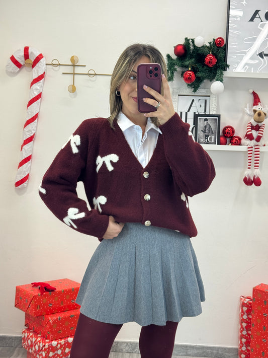 Cardigan fiocchetti