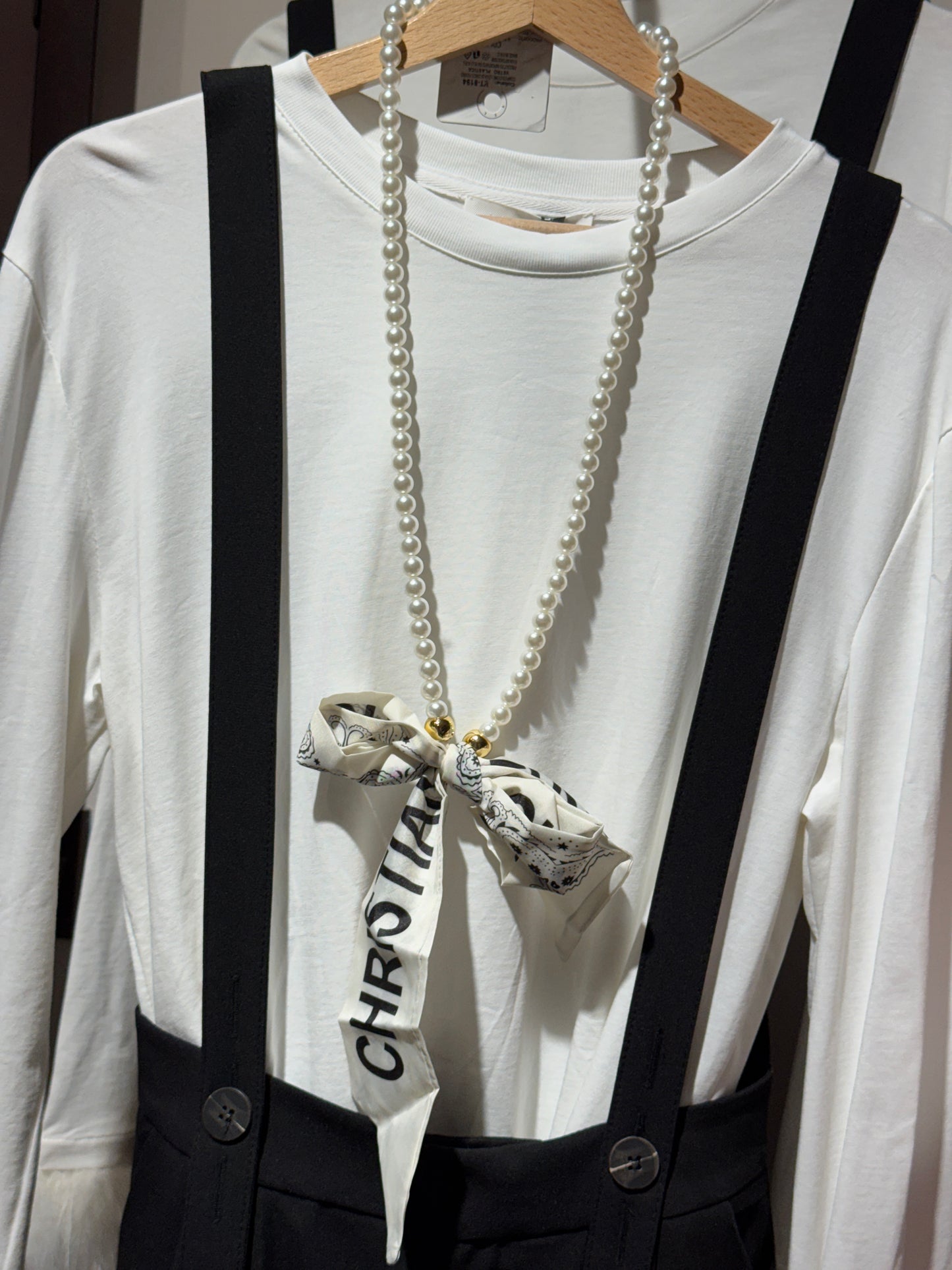 Collana perle e fiocco